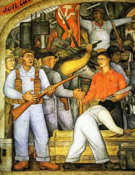 Diego Rivera Painting - En el socialismo del Arsenal Diego Rivera